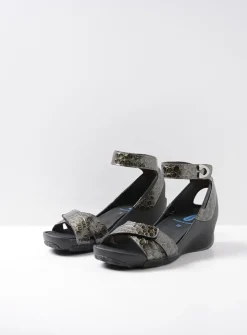 DAMES Wolky Sandalen<Era - antraciet leer