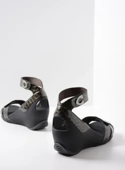 DAMES Wolky Sandalen<Era - antraciet leer