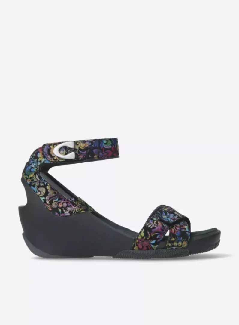 DAMES Wolky Sandalen<Era - zwart/multi flower nubuck