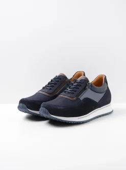 Heren Wolky Veterschoenen Heren|Sneakers Heren<e-Runner - blauw combi leer