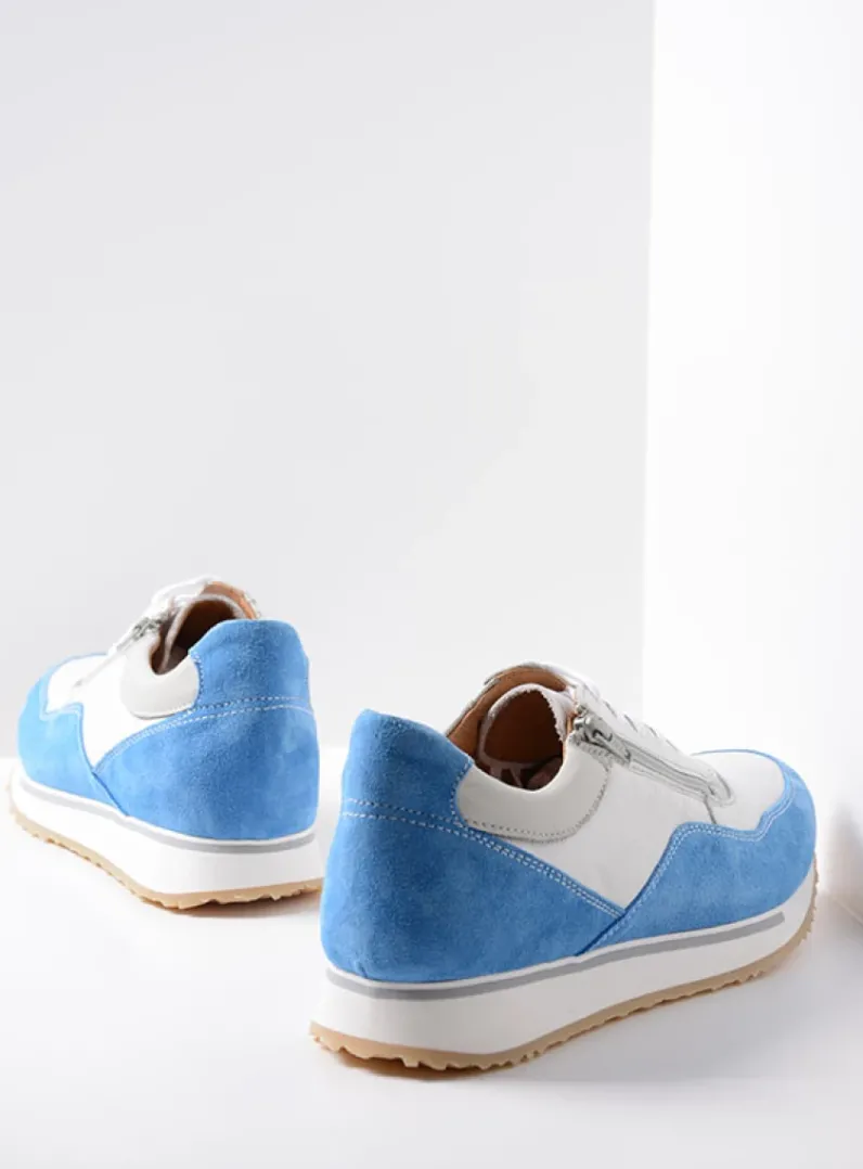 Heren Wolky Veterschoenen Heren|Sneakers Heren<e-Runner - combi wit leer