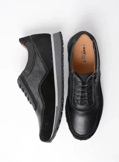 Heren Wolky Veterschoenen Heren|Sneakers Heren<e-Runner - zwart combi leer