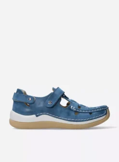 DAMES Wolky Bandschoenen<Esperanza - blauw effectleer