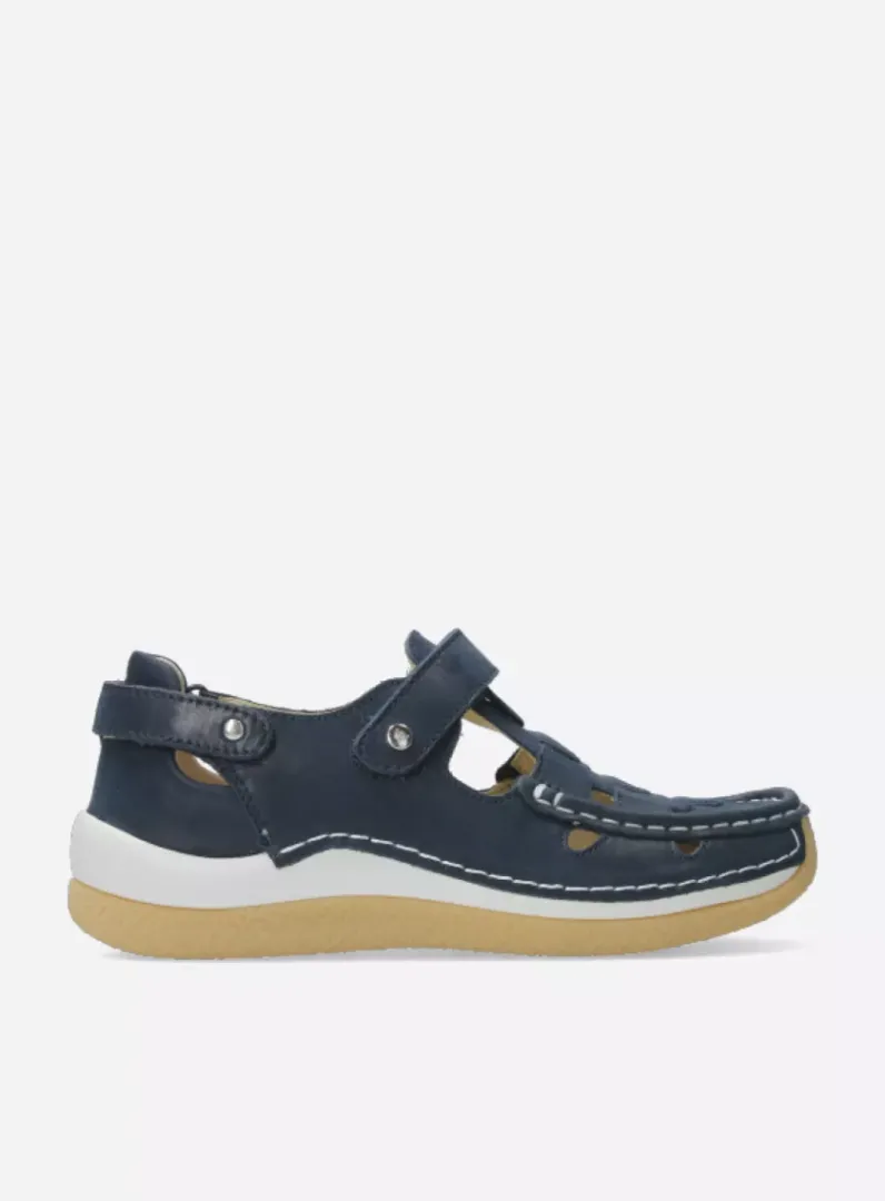 DAMES Wolky Bandschoenen<Esperanza - denim effectleer