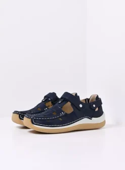DAMES Wolky Bandschoenen<Esperanza - denim effectleer
