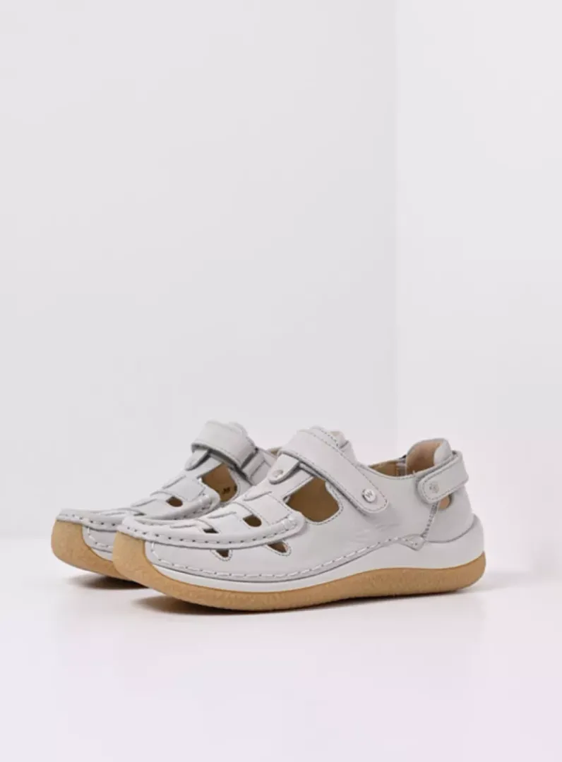 DAMES Wolky Bandschoenen<Esperanza - gebroken wit effectleer