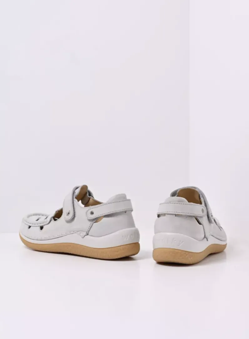 DAMES Wolky Bandschoenen<Esperanza - gebroken wit effectleer