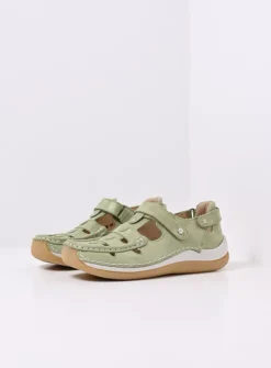 DAMES Wolky Bandschoenen<Esperanza - lichtgroen effectleer