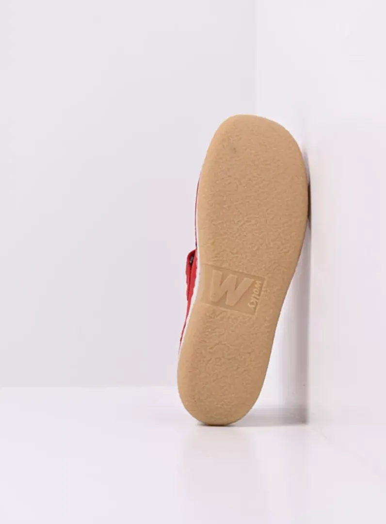 DAMES Wolky Bandschoenen<Esperanza - rood effectleer