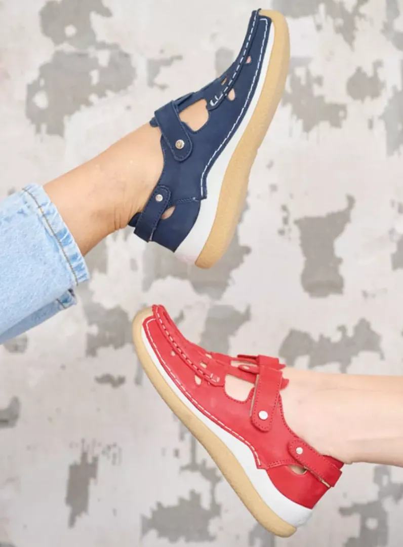 DAMES Wolky Bandschoenen<Esperanza - rood effectleer