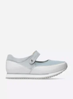 DAMES Wolky Wandelschoenen|Bandschoenen<e-Step - blauw combi stretch leer