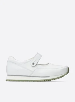 DAMES Wolky Wandelschoenen|Bandschoenen<e-Step - wit/lichtgroen leer