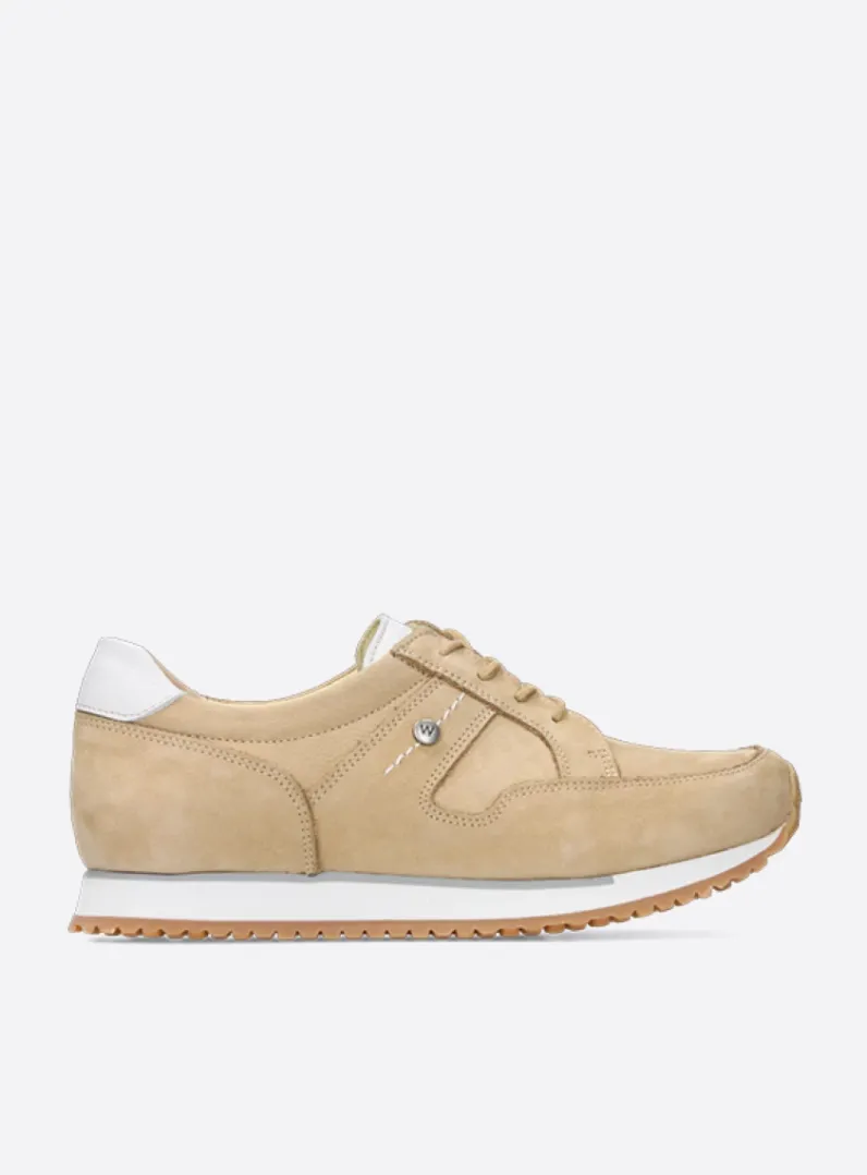 DAMES Wolky Lage Veterschoenen|Wandelschoenen<e-Walk - beige nubuck