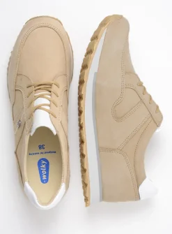 DAMES Wolky Lage Veterschoenen|Wandelschoenen<e-Walk - beige nubuck