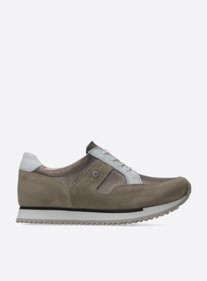 DAMES Wolky Lage Veterschoenen|Wandelschoenen<e-Walk - safari/brons leer