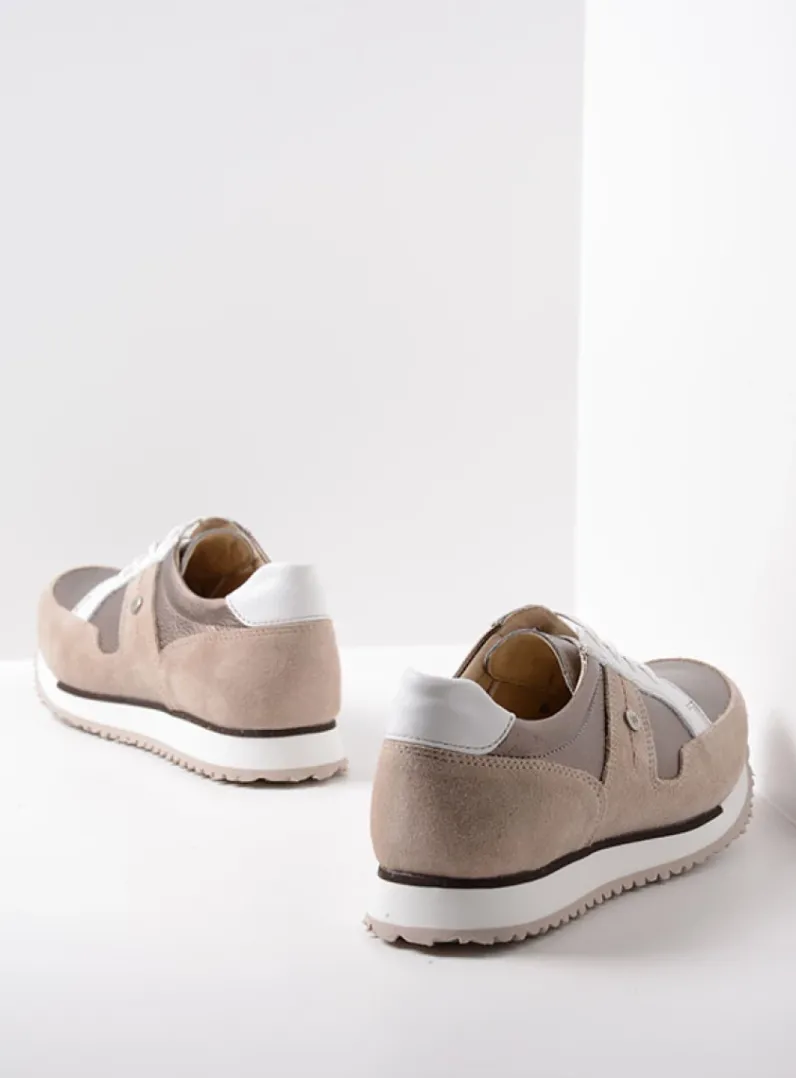 DAMES Wolky Lage Veterschoenen|Wandelschoenen<e-Walk - safari/brons leer