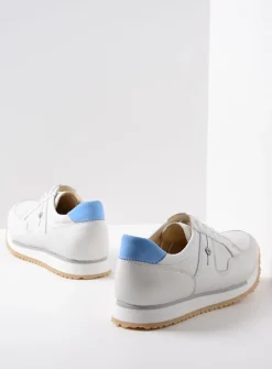 DAMES Wolky Lage Veterschoenen|Wandelschoenen<e-Walk - wit/blauw leer