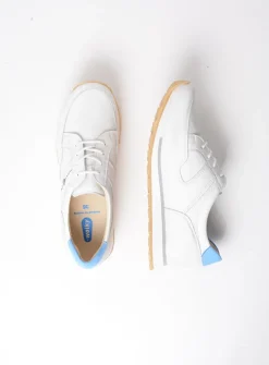 DAMES Wolky Lage Veterschoenen|Wandelschoenen<e-Walk - wit/blauw leer