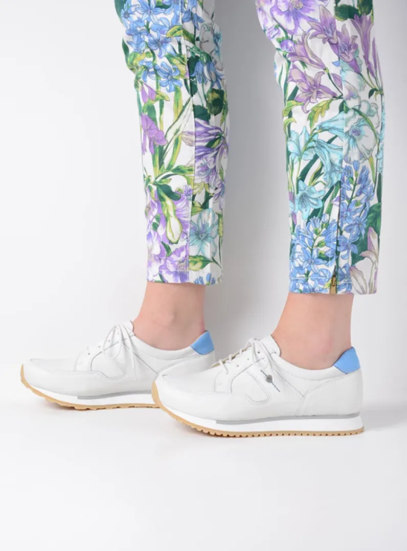 DAMES Wolky Lage Veterschoenen|Wandelschoenen<e-Walk - wit/blauw leer