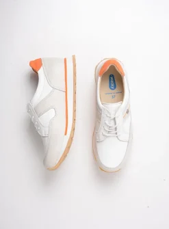 DAMES Wolky Lage Veterschoenen|Wandelschoenen<e-Walk - wit/gebroken wit leer