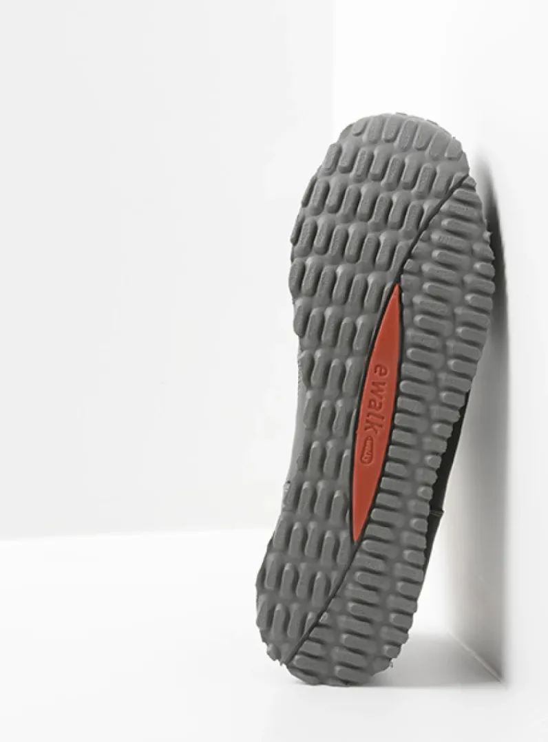 DAMES Wolky Lage Veterschoenen|Wandelschoenen<e-Walk - zwart combi stretch leer