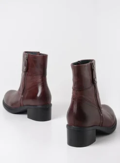 DAMES Wolky Halfhoge Laarzen|Enkellaarsjes<Fairview XW - bordeauxrood leer