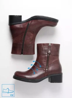 DAMES Wolky Halfhoge Laarzen|Enkellaarsjes<Fairview XW - bordeauxrood leer