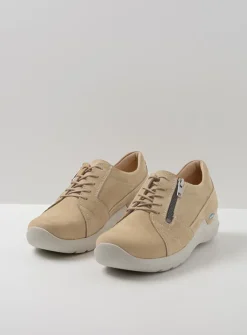 DAMES Wolky Lage Veterschoenen|Wandelschoenen<Feltwell - beige nubuck