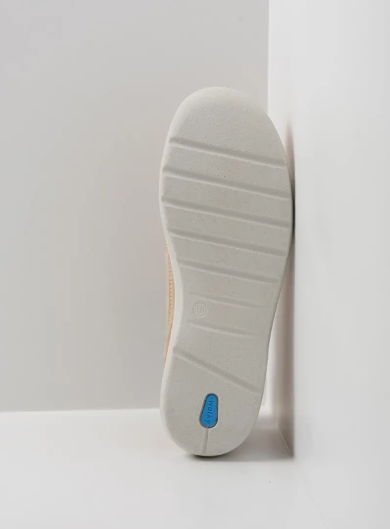 DAMES Wolky Lage Veterschoenen|Wandelschoenen<Feltwell - beige nubuck