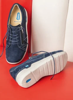 DAMES Wolky Lage Veterschoenen|Wandelschoenen<Feltwell - denim nubuck