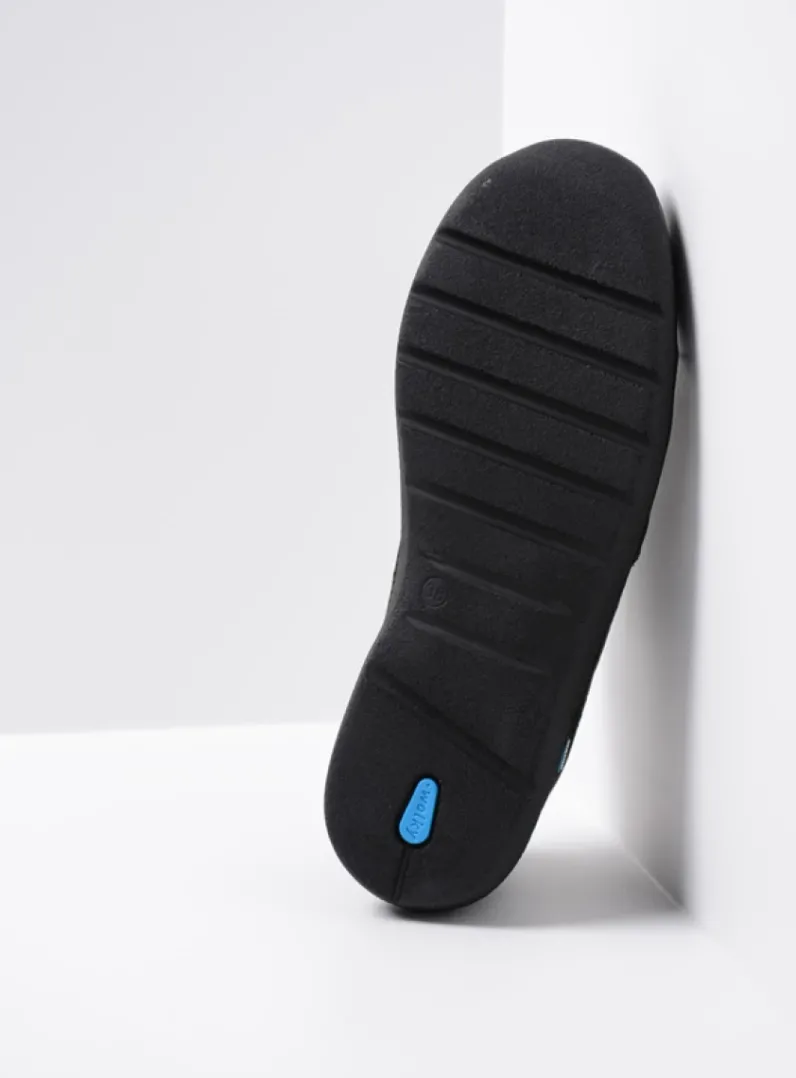 DAMES Wolky Lage Veterschoenen|Wandelschoenen<Feltwell - zwart nubuck