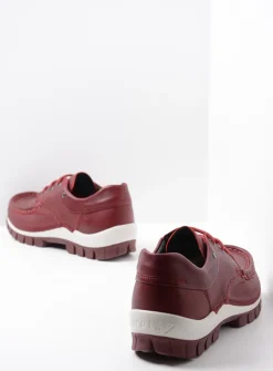 DAMES Wolky Lage Veterschoenen|Herfst/Winter<Fly - donkerrood leer