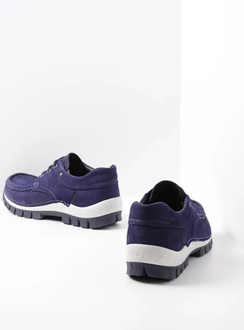 DAMES Wolky Lage Veterschoenen|Herfst/Winter<Fly - paars nubuck