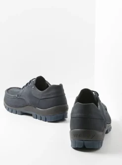 Heren Wolky Veterschoenen Heren|Comfortschoenen Heren<Fly men - blauw nubuck