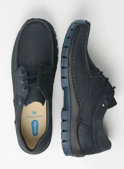 Heren Wolky Veterschoenen Heren|Comfortschoenen Heren<Fly men - blauw nubuck