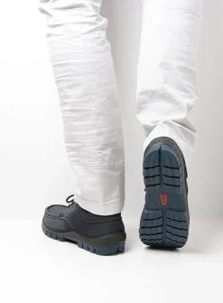 Heren Wolky Veterschoenen Heren|Comfortschoenen Heren<Fly men - blauw nubuck