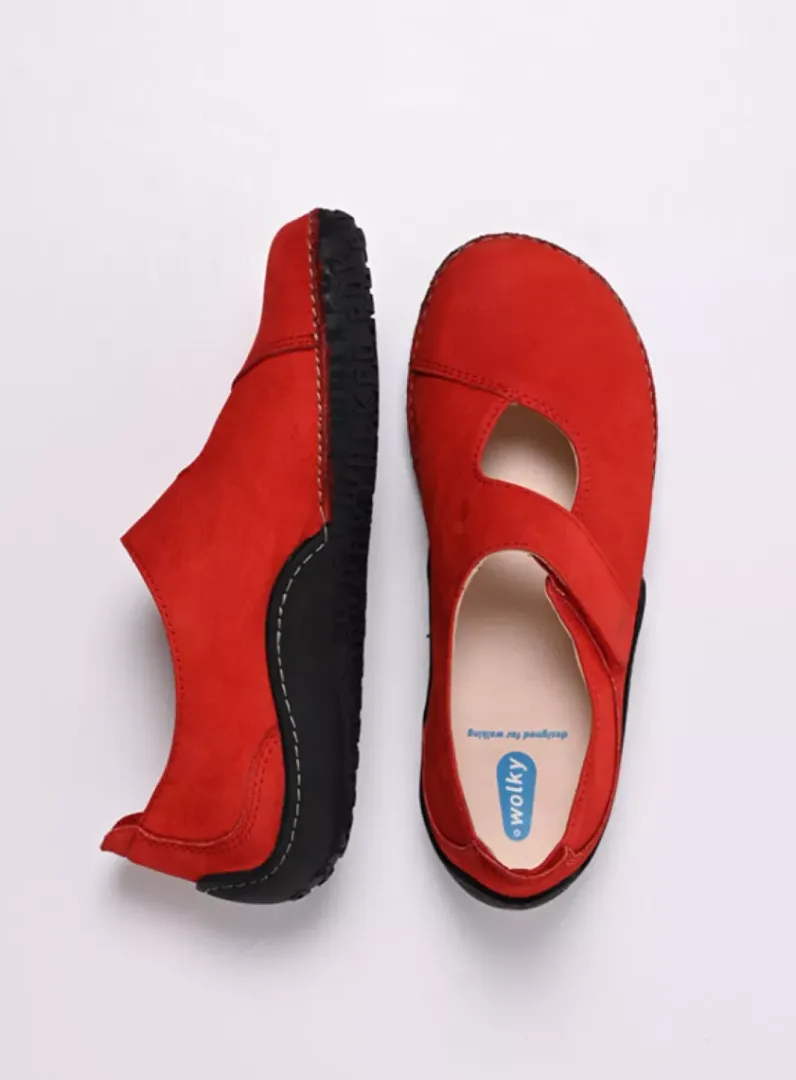 DAMES Wolky Bandschoenen<Fresh - rood nubuck