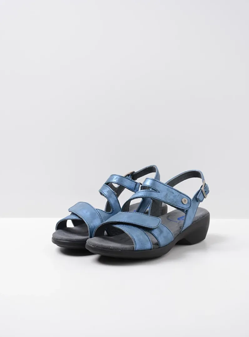 DAMES Wolky Sandalen<Fria - denim blauw leer