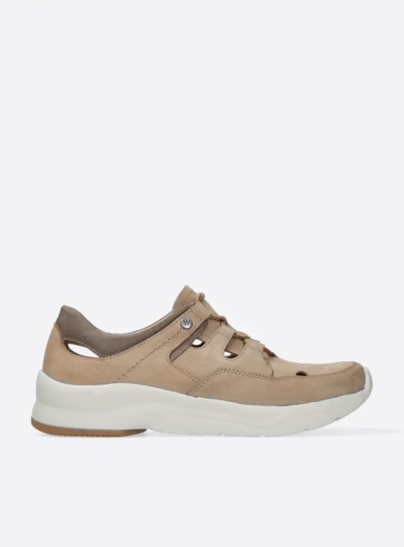 DAMES Wolky Lage Veterschoenen|Wandelschoenen<Galena - beige nubuck