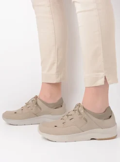 DAMES Wolky Lage Veterschoenen|Wandelschoenen<Galena - beige nubuck