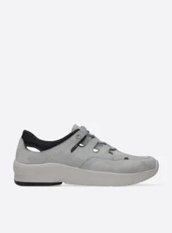 DAMES Wolky Lage Veterschoenen|Wandelschoenen<Galena - lichtgrijs nubuck