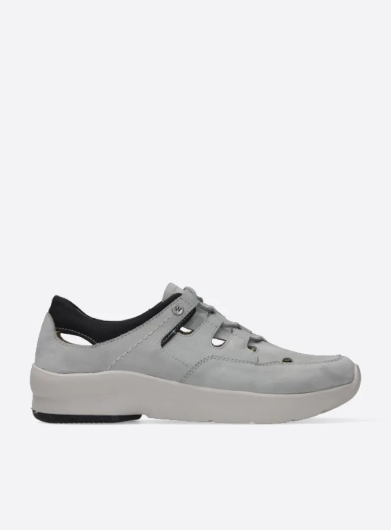 DAMES Wolky Lage Veterschoenen|Wandelschoenen<Galena - lichtgrijs nubuck
