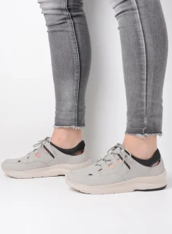 DAMES Wolky Lage Veterschoenen|Wandelschoenen<Galena - lichtgrijs nubuck