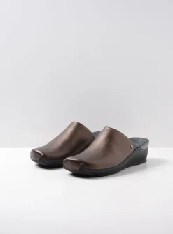 DAMES Wolky Slippers|Klompen<Go - brons leer
