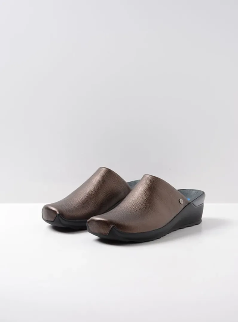 DAMES Wolky Slippers|Klompen<Go - brons leer