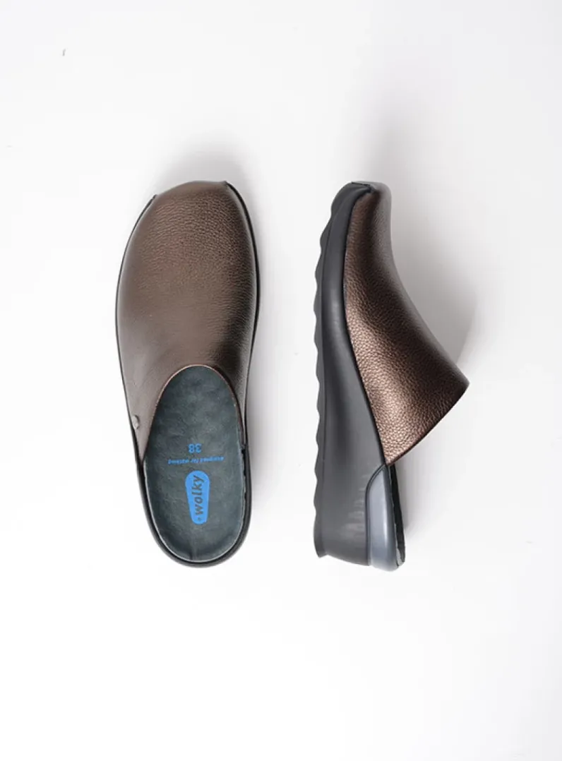 DAMES Wolky Slippers|Klompen<Go - brons leer