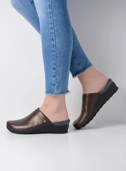 DAMES Wolky Slippers|Klompen<Go - brons leer