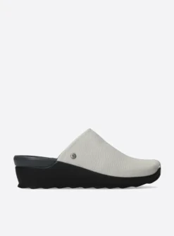 DAMES Wolky Slippers|Klompen<Go - creme wit leer