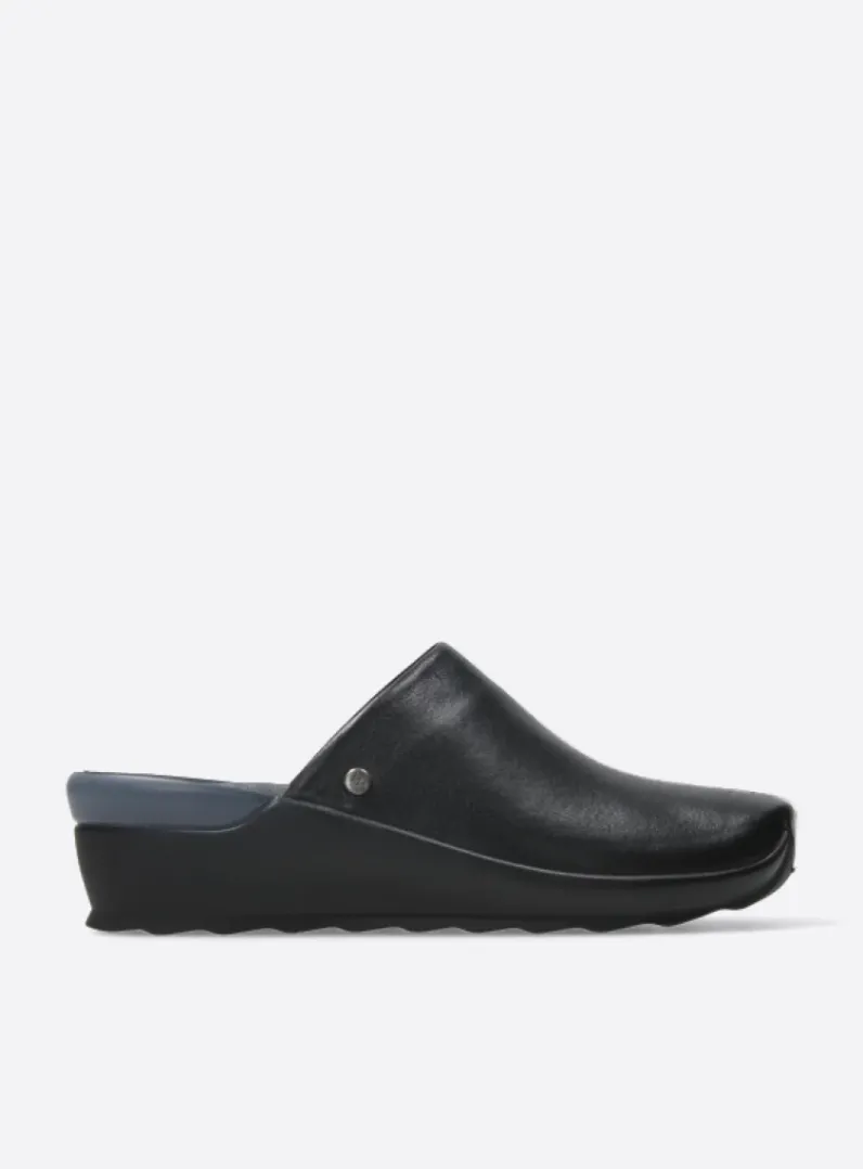 DAMES Wolky Slippers|Klompen<Go - zwart leer