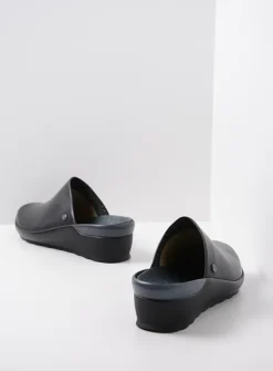 DAMES Wolky Slippers|Klompen<Go - zwart leer